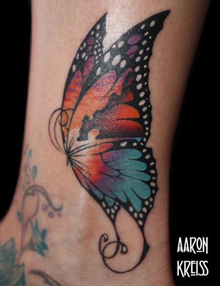 Tattoos - Butterfly and Cabo Arch tattoo - 103586